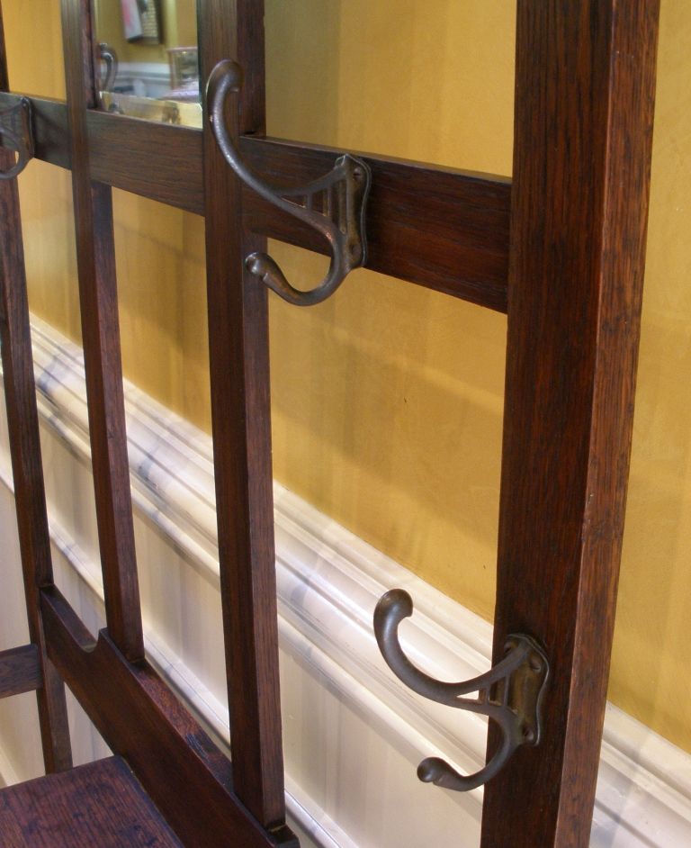 Antique Hall Stand, English Oak Arts and Crafts. Antique Hall Stand, English Oak Arts and Crafts.