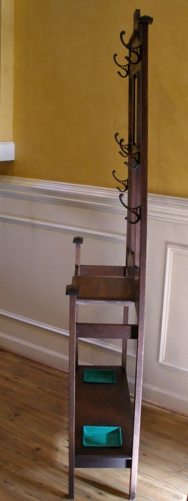Antique Hall Stand, English Oak Arts and Crafts. Antique Hall Stand, English Oak Arts and Crafts.