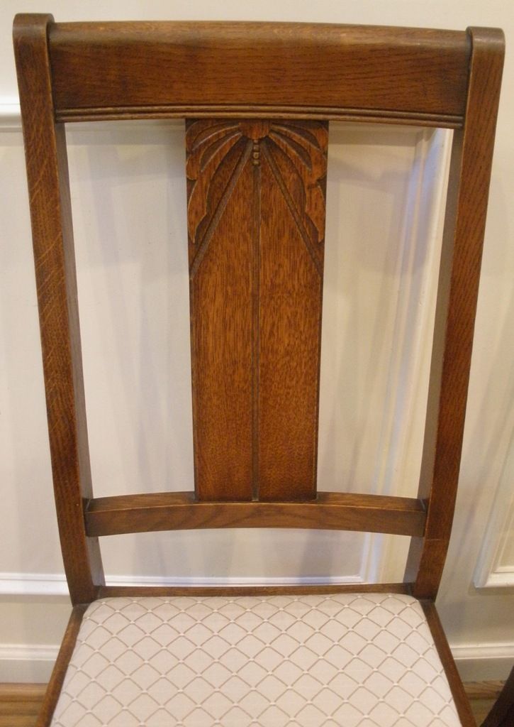 Pair of Antique Dining Chairs, English Oak Art Nouveau. Pair of Antique Dining Chairs, English Oak Art Nouveau.