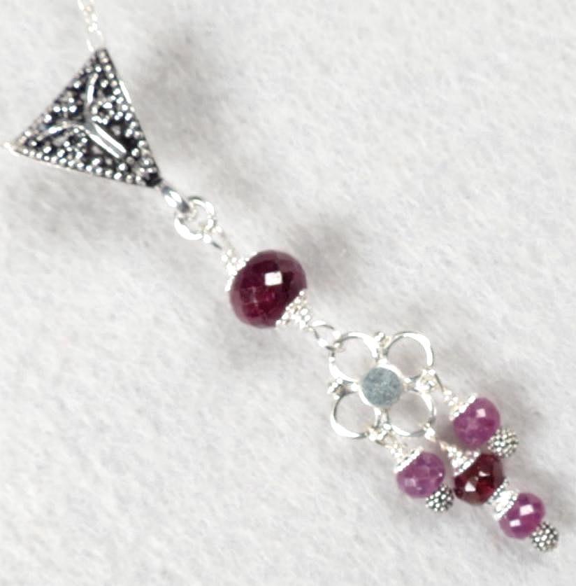 Isabella Longs for Love Necklace Ruby Rhodolite Garnet Silver Medieval Style Isabella Longs for Love Necklace Ruby Rhodolite Garnet Silver Medieval Style