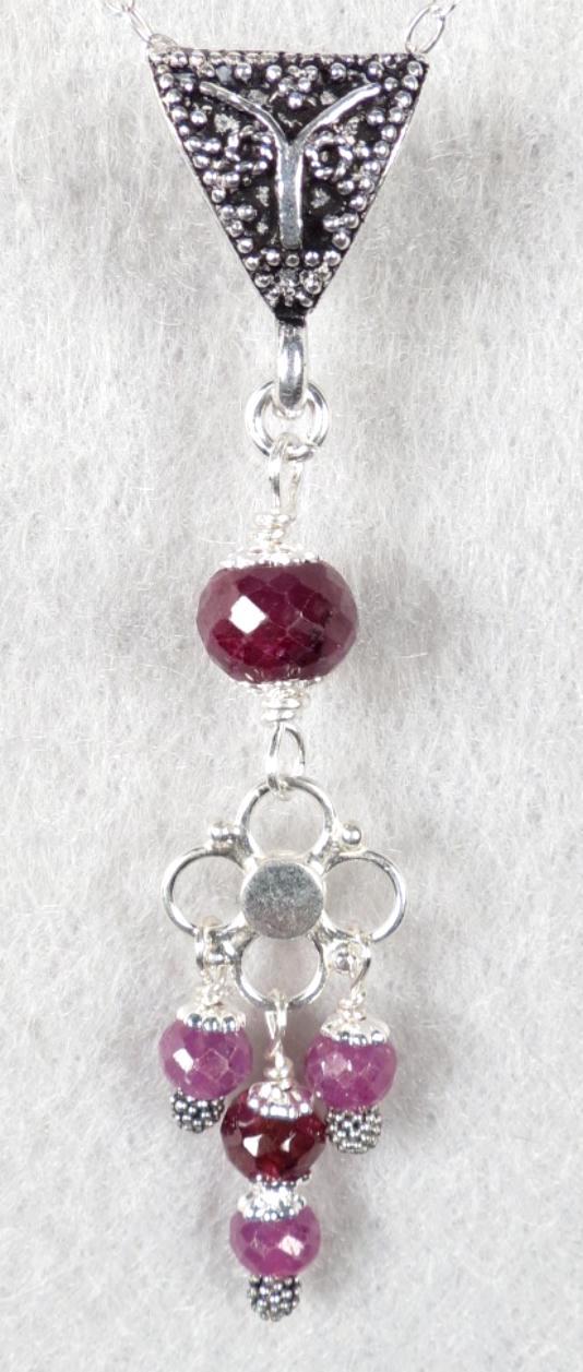 Isabella Longs for Love Necklace Ruby Rhodolite Garnet Silver Medieval Style Isabella Longs for Love Necklace Ruby Rhodolite Garnet Silver Medieval Style