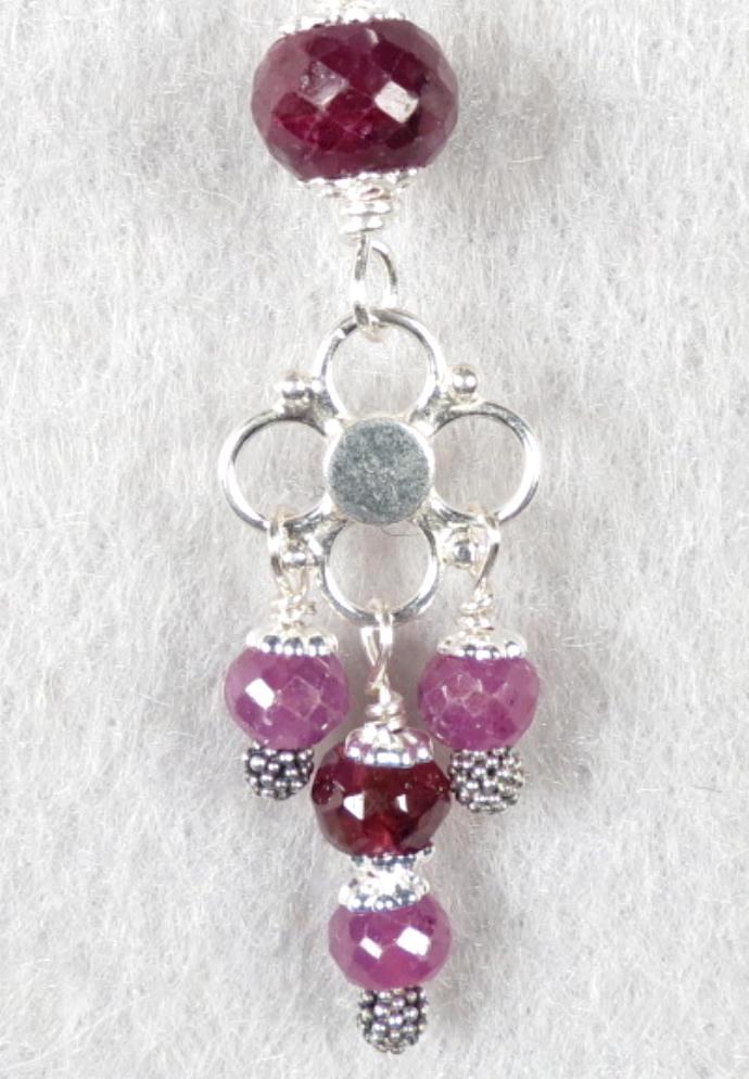 Isabella Longs for Love Necklace Ruby Rhodolite Garnet Silver Medieval Style Isabella Longs for Love Necklace Ruby Rhodolite Garnet Silver Medieval Style