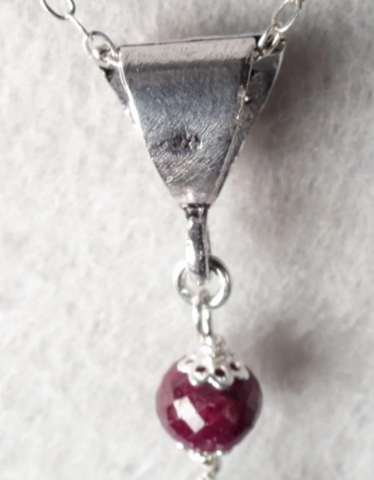 Isabella Longs for Love Necklace Ruby Rhodolite Garnet Silver Medieval Style Isabella Longs for Love Necklace Ruby Rhodolite Garnet Silver Medieval Style
