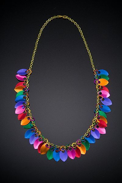 Anodized Aluminum Scale Necklaces Anodized Aluminum Scale Necklaces