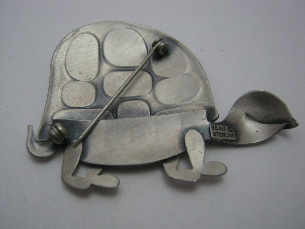 Vintage Beau Sterling Turtle with Lots of personality. Vintage Beau Sterling Turtle with Lots of personality.