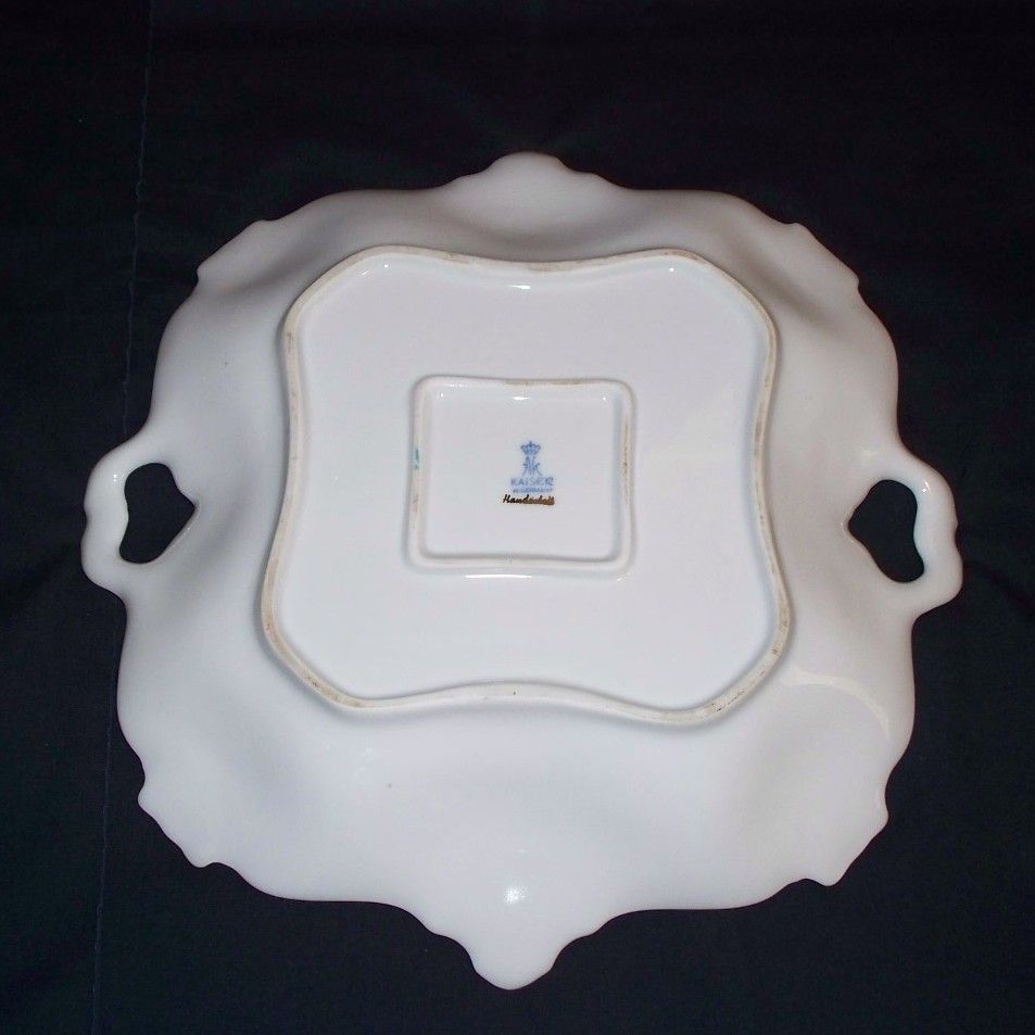 Kaiser W Germany Floral Handled Serving Plate Kaiser W Germany Floral Handled Serving Plate
