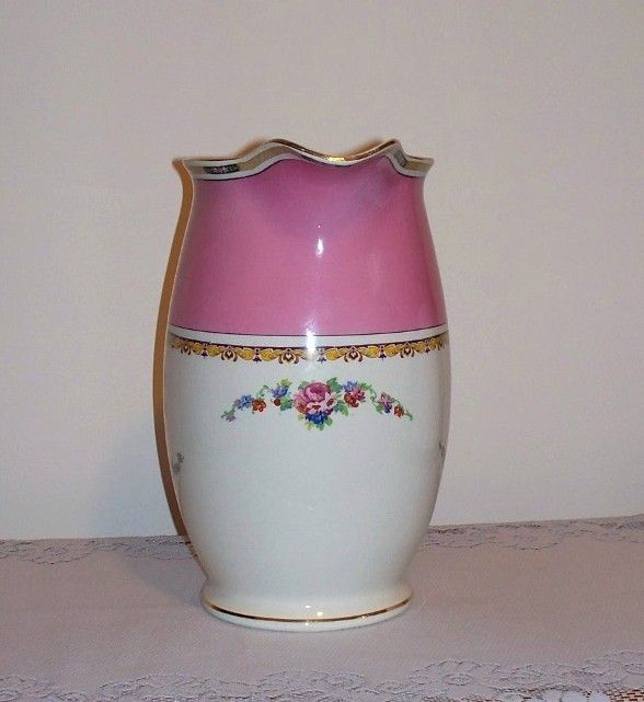 Swinnertons Pink and White Water Pitcher and Wash Basin Swinnertons Pink and White Water Pitcher and Wash Basin