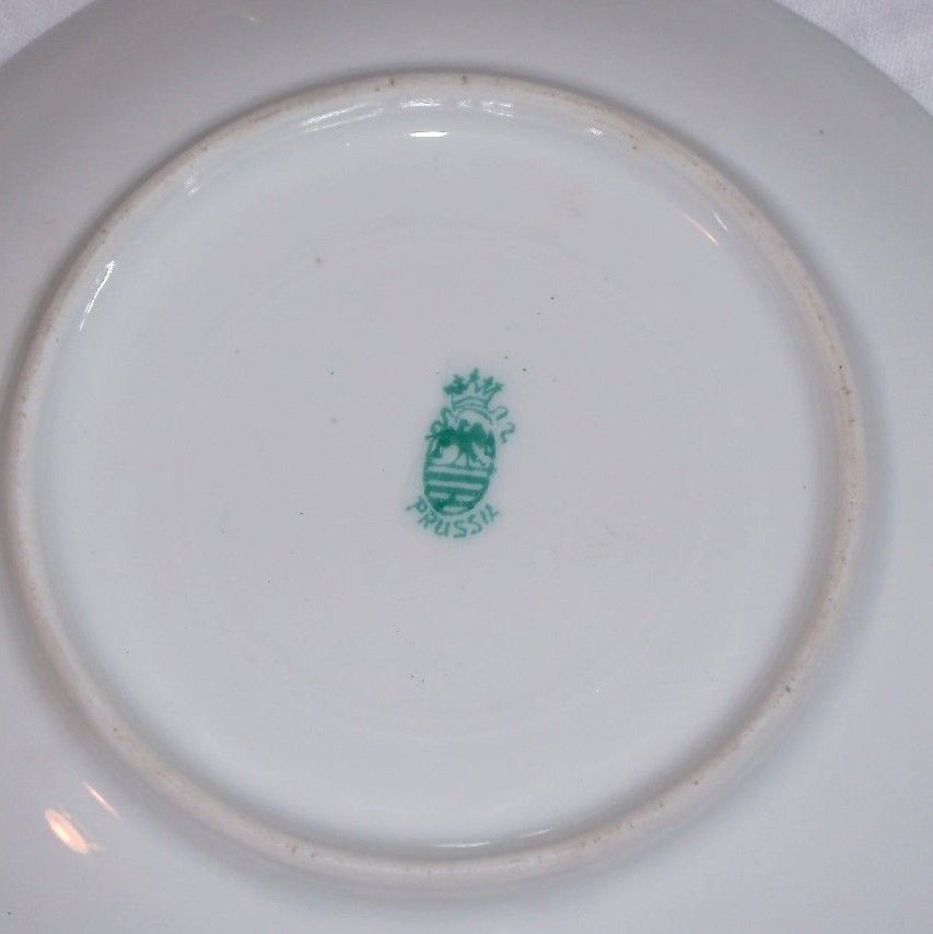 Schlegelmilch Prussia Pink Roses Cabinet Plate Schlegelmilch Prussia Pink Roses Cabinet Plate