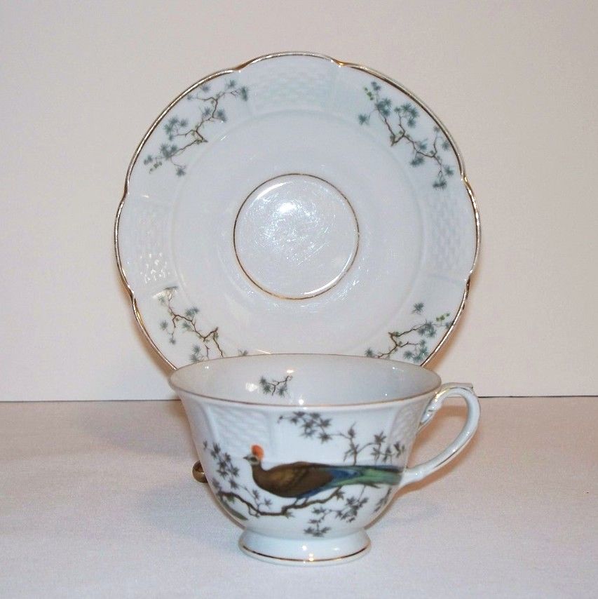 Phillip Rosenthal Bird of Paradise Tea Cup and Saucer Phillip Rosenthal Bird of Paradise Tea Cup and Saucer