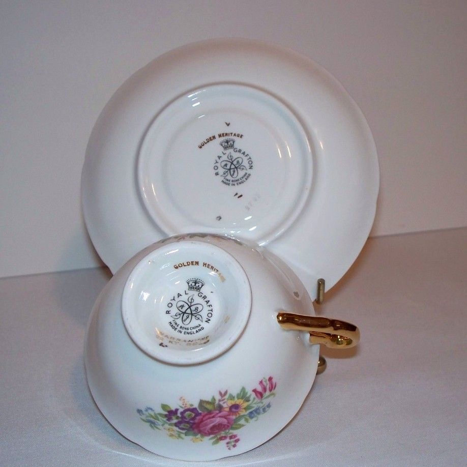 Royal Grafton Golden Heritage Tea Cup and Saucer Royal Grafton Golden Heritage Tea Cup and Saucer