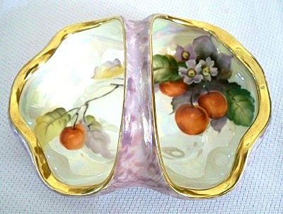 Noritake Porcelain Lusterware Basket - Cherries Noritake Porcelain Lusterware Basket - Cherries