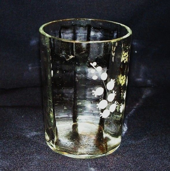 Antique Fenton Enameled Water Set - Lily of the Valley Antique Fenton Enameled Water Set - Lily of the Valley
