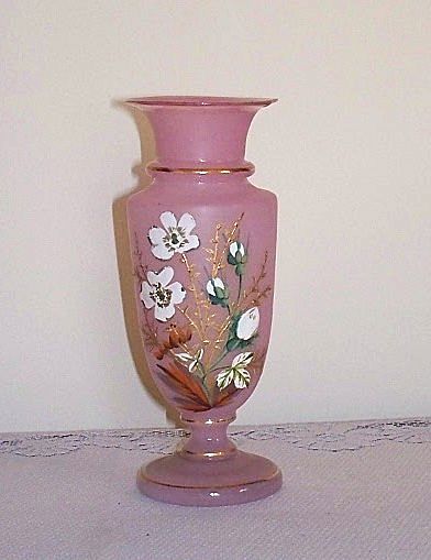 Bristol Pink Satin Glass Vase Bristol Pink Satin Glass Vase