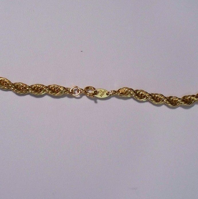 Trifari Twisted Rope Necklace Trifari Twisted Rope Necklace