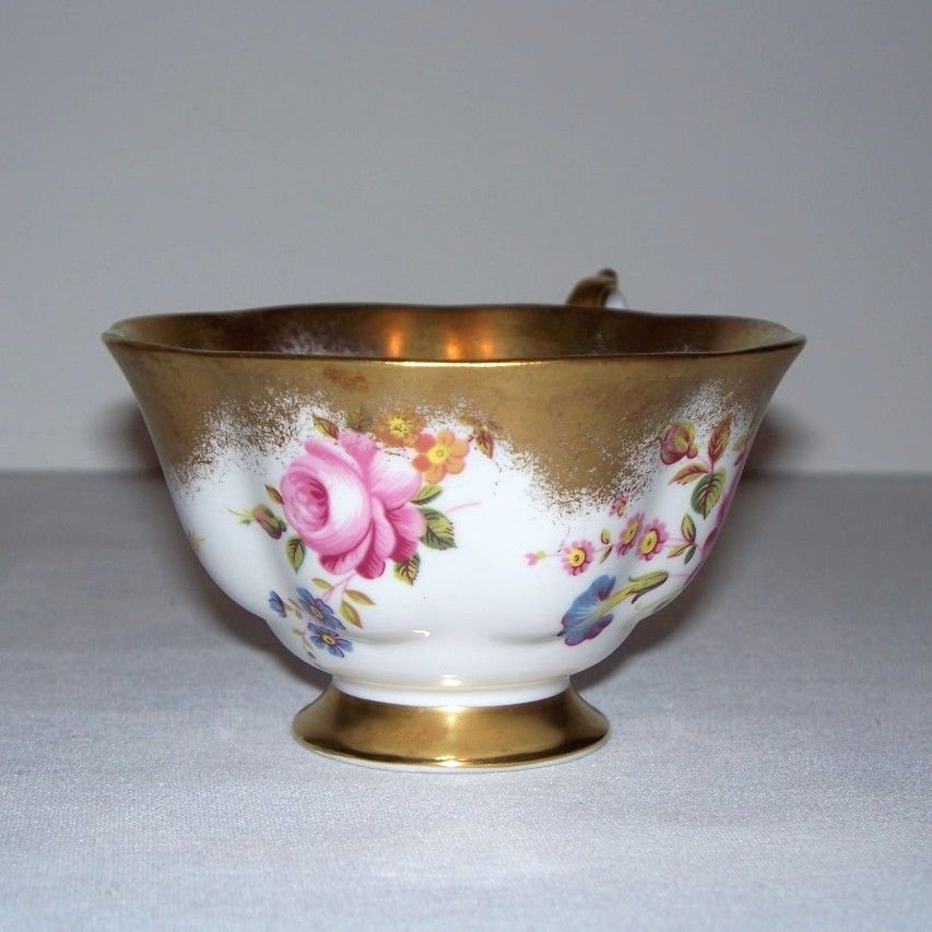 Royal Albert Heavy Gold and Floral Tea Cup and Saucer Royal Albert Heavy Gold and Floral Tea Cup and Saucer