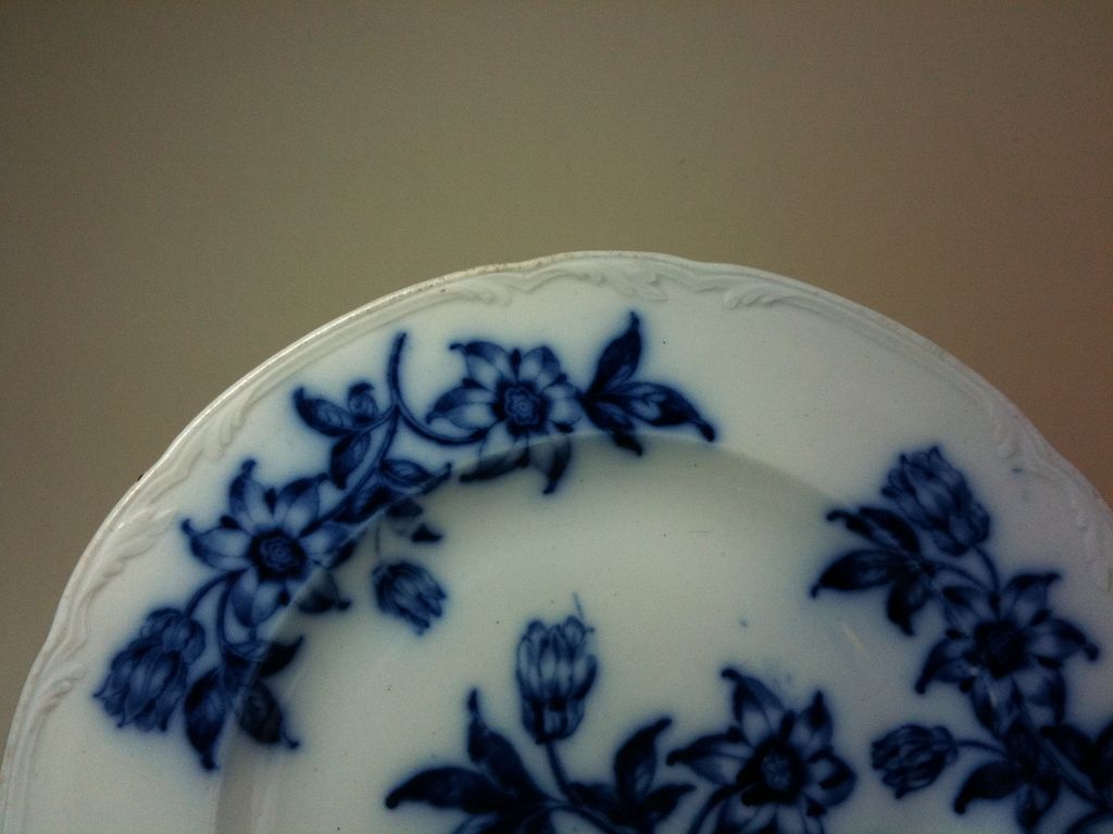 Josiah Wedgwood Pearlware Flow Blue soup plate Josiah Wedgwood Pearlware Flow Blue soup plate