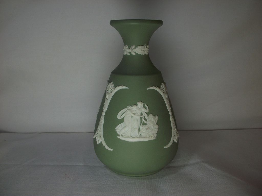 Wedgwood Jasperware Bud Vase in sage green Wedgwood Jasperware Bud Vase in sage green