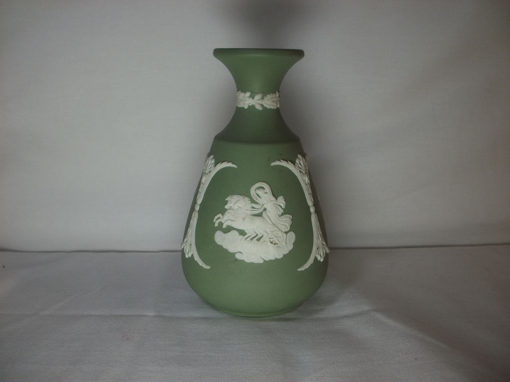 Wedgwood Jasperware Bud Vase in sage green Wedgwood Jasperware Bud Vase in sage green