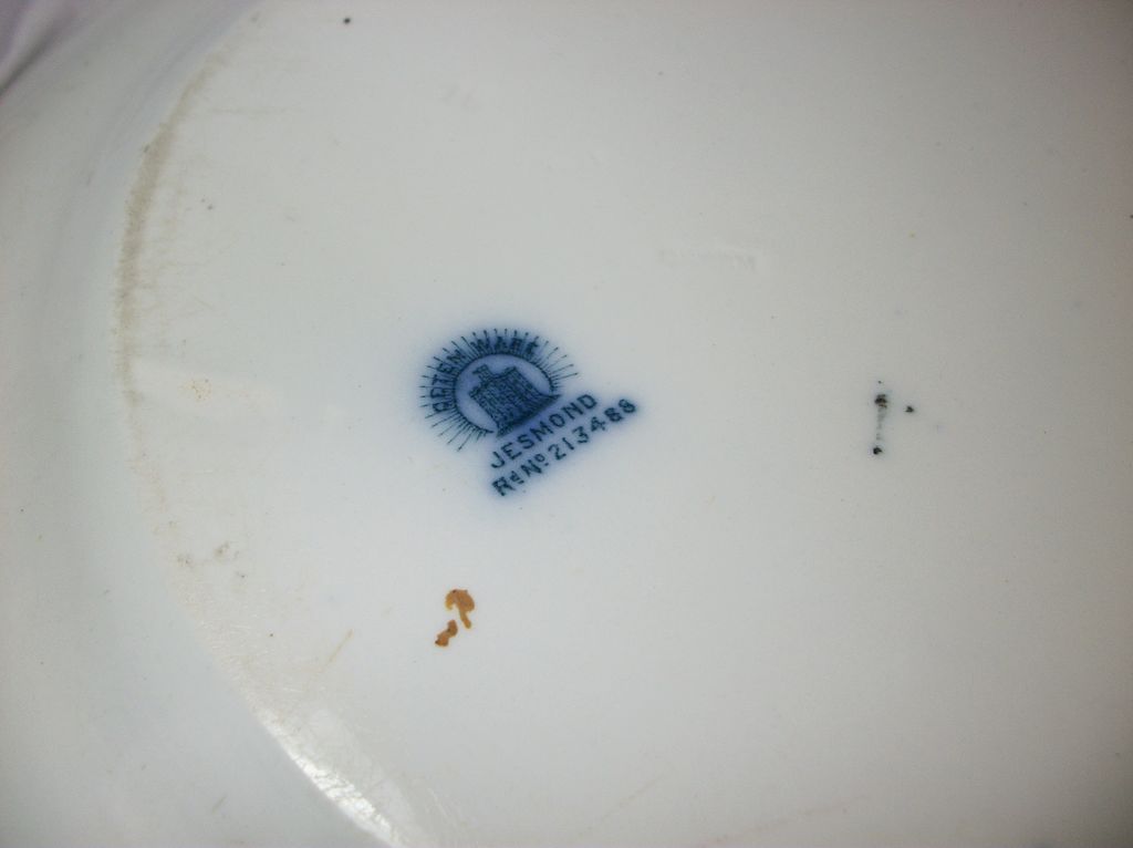 Flow Blue serving platter, Jesmond, C.T. Maling & Sons, 1893 Flow Blue serving platter, Jesmond, C.T. Maling & Sons, 1893