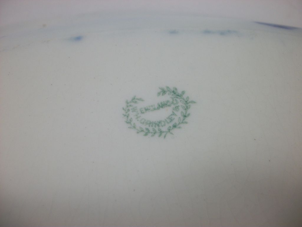 Flow Blue Serving Platter, Clarence by Grindley Flow Blue Serving Platter, Clarence by Grindley
