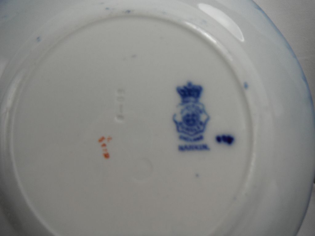Flow Blue Salad Plates, Nankin by Royal Doulton, 1890s Flow Blue Salad Plates, Nankin by Royal Doulton, 1890s