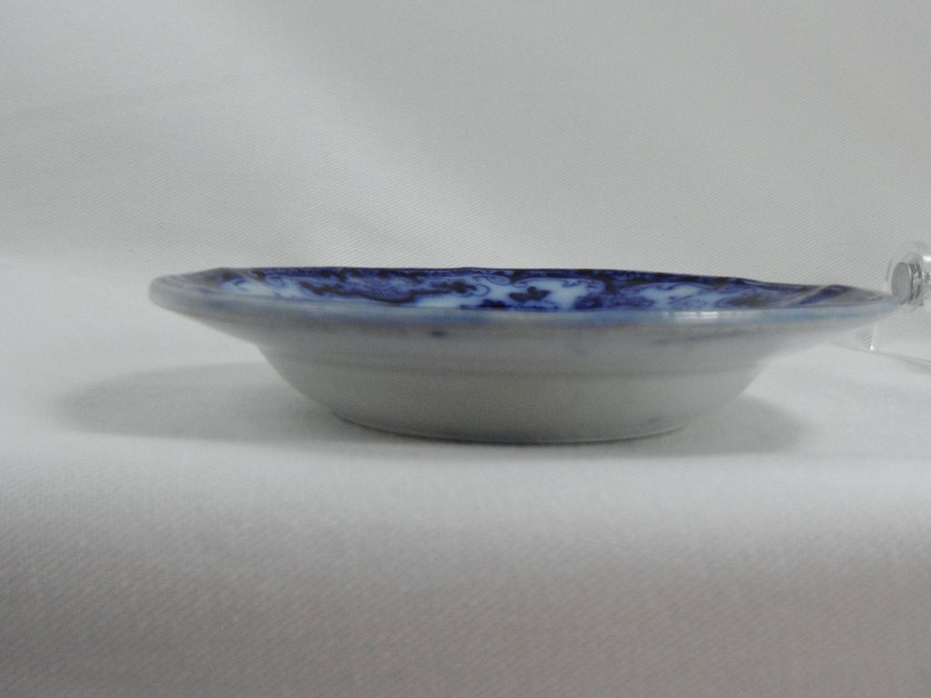 Flow Blue Honey Dish, floral pattern by unknown maker, 1840s Flow Blue Honey Dish, floral pattern by unknown maker, 1840s