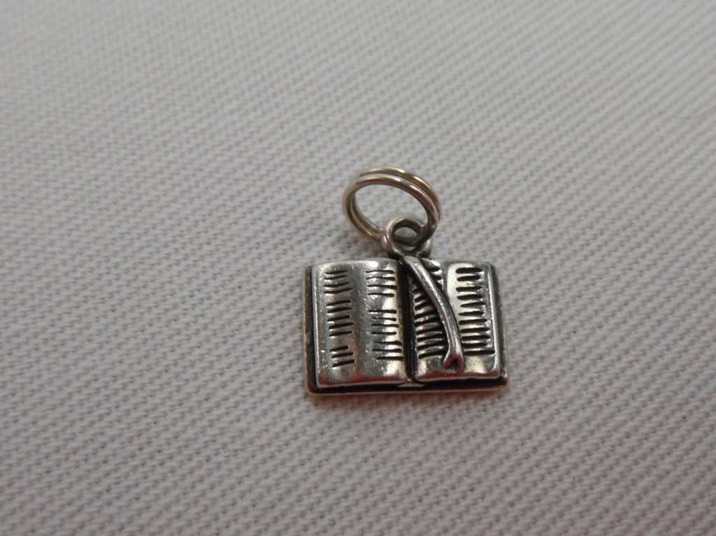 Sterling Silver Charm - Holy Bible Sterling Silver Charm - Holy Bible