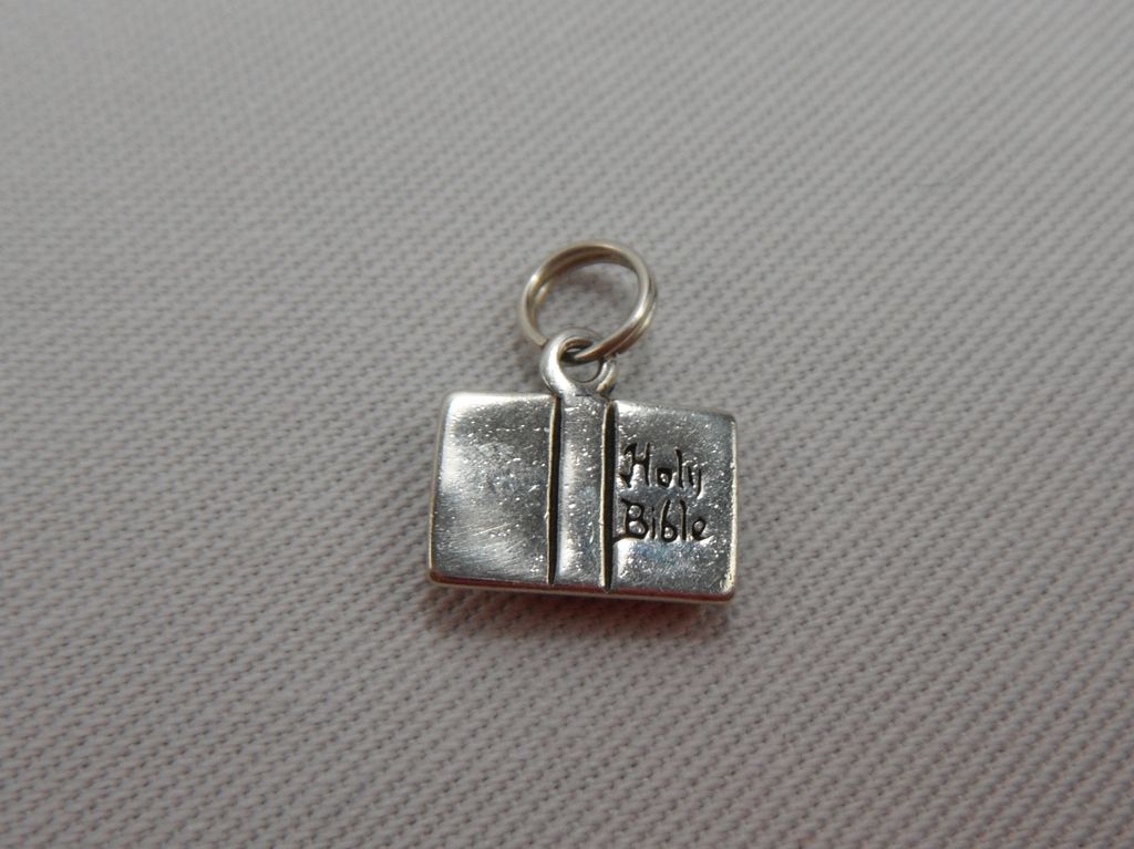 Sterling Silver Charm - Holy Bible Sterling Silver Charm - Holy Bible