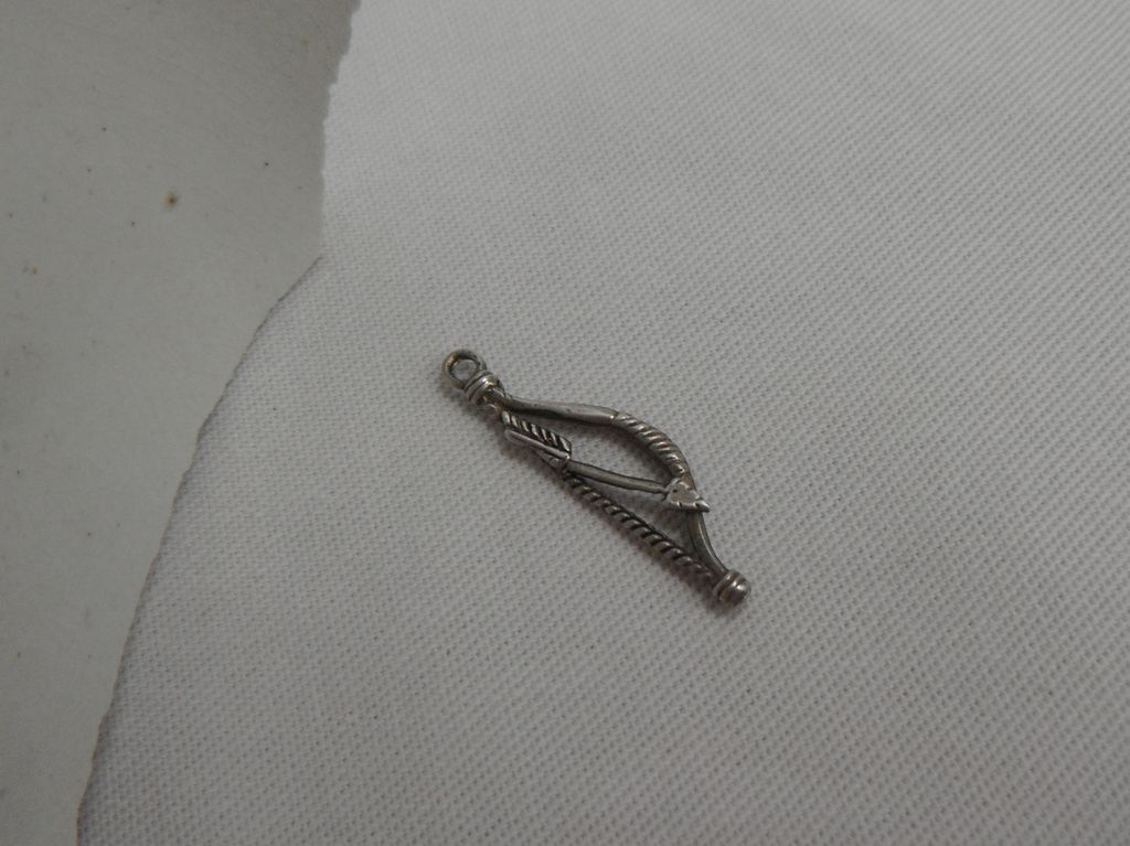 Sterling Silver Charm - Bow and Arrow Sterling Silver Charm - Bow and Arrow