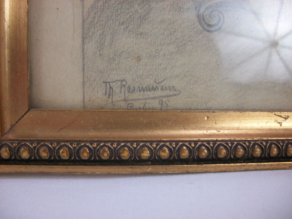 1895 Original graphite by Danish artist Thorvald Rasmussen 1895 Original graphite by Danish artist Thorvald Rasmussen
