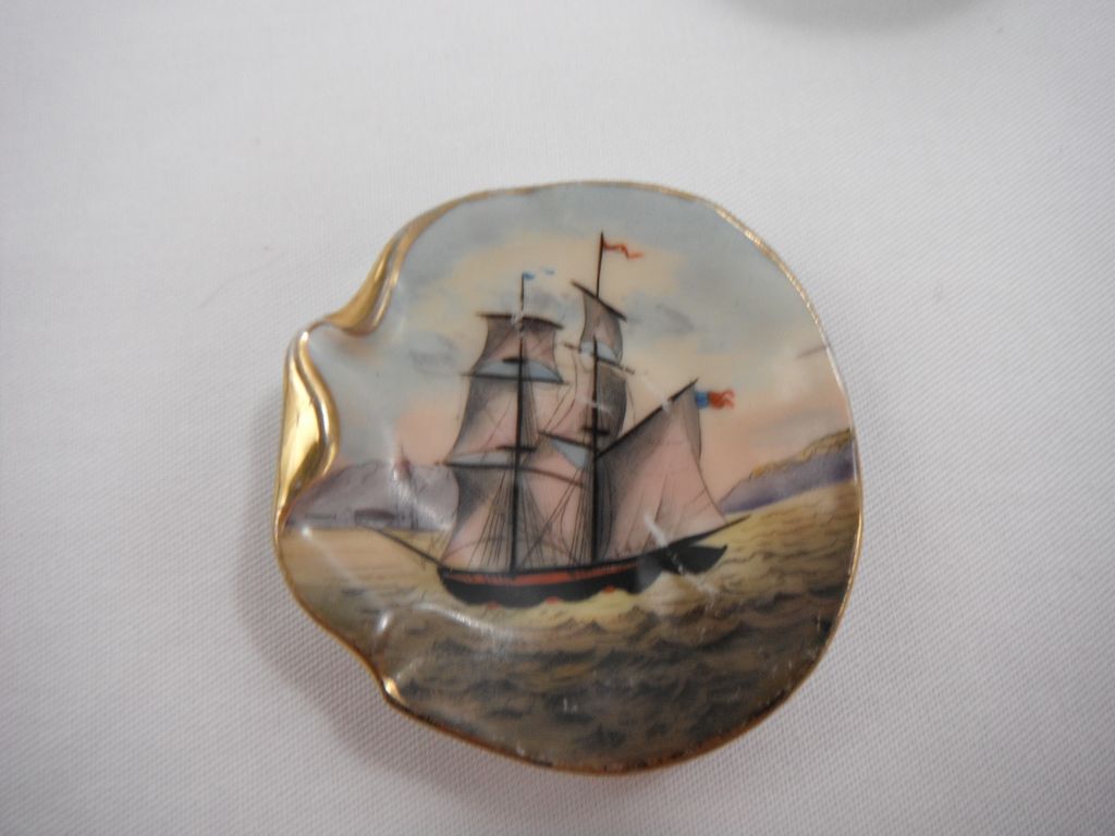 Horn Brothers Oyster Shell Shaped Relish Dish, C. 1890 Horn Brothers Oyster Shell Shaped Relish Dish, C. 1890