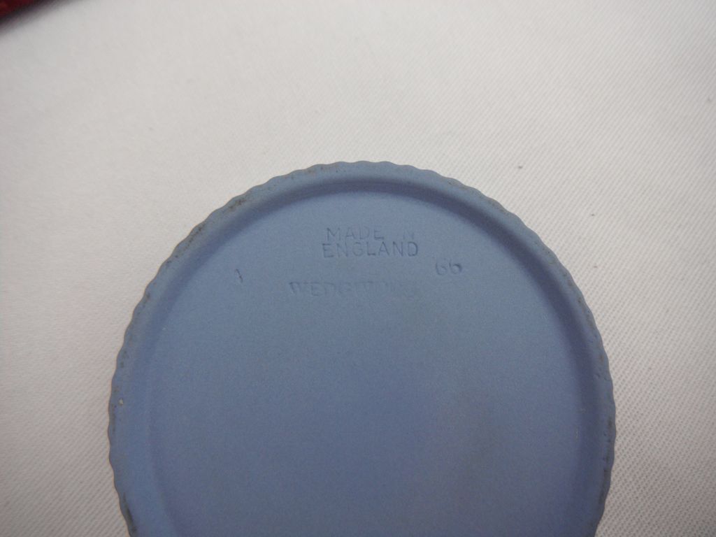 Wedgwood Light Blue Jasperware Round Pin Dish, 1966 Wedgwood Light Blue Jasperware Round Pin Dish, 1966