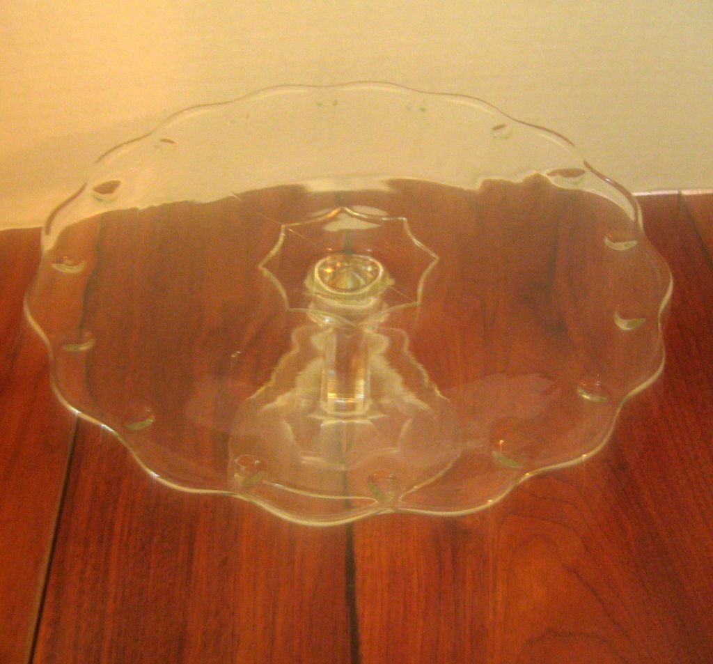 Indiana Glass Teardrop Pattern Pedestal Cake Stand Indiana Glass Teardrop Pattern Pedestal Cake Stand