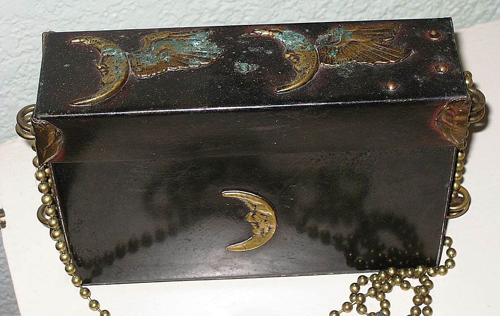 Vintage Designer Signed Zavala Mexico Box Style Purse Handbag Moon Design Vintage Designer Signed Zavala Mexico Box Style Purse Handbag Moon Design