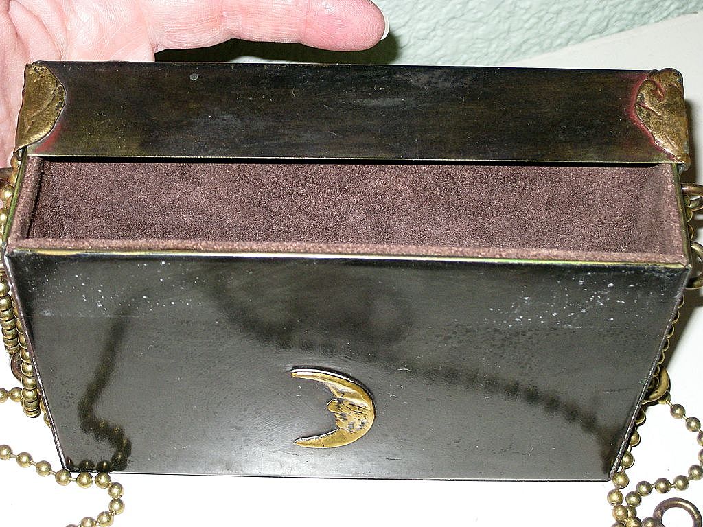 Vintage Designer Signed Zavala Mexico Box Style Purse Handbag Moon Design Vintage Designer Signed Zavala Mexico Box Style Purse Handbag Moon Design