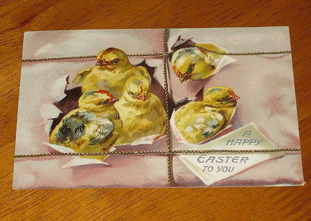 Tuck's Antique Easter Postcard Baby Chicks & Wrapping Paper Series No 100 Tuck's Antique Easter Postcard Baby Chicks & Wrapping Paper Series No 100