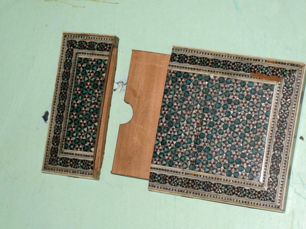 Antique Victorian Calling Card Case Ebony Micro Mosaic Antique Victorian Calling Card Case Ebony Micro Mosaic