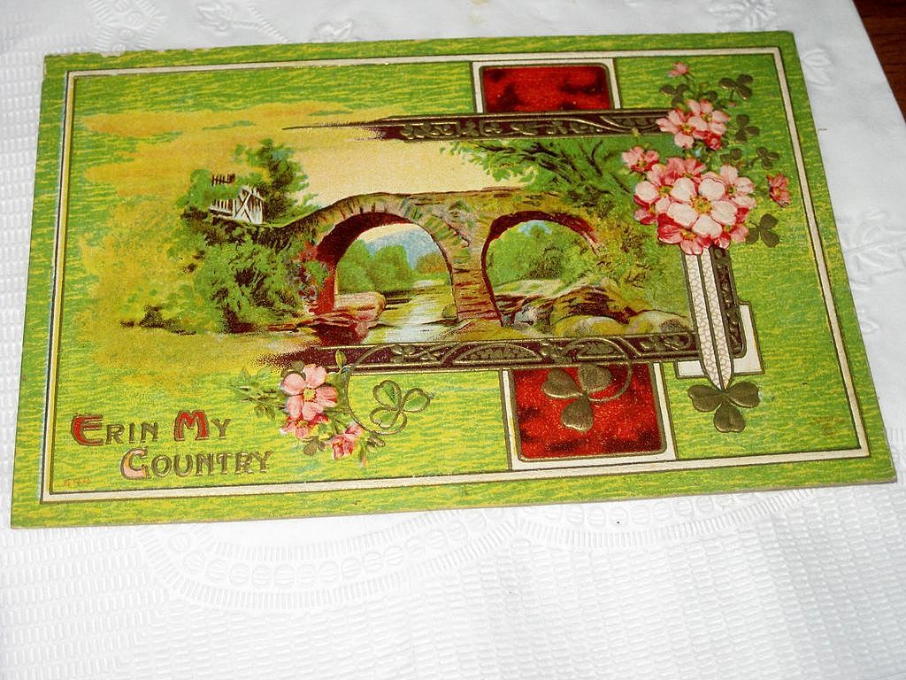 St Patrick's Day Ireland Antique Postcard Circa Early 1900's St Patrick's Day Ireland Antique Postcard Circa Early 1900's