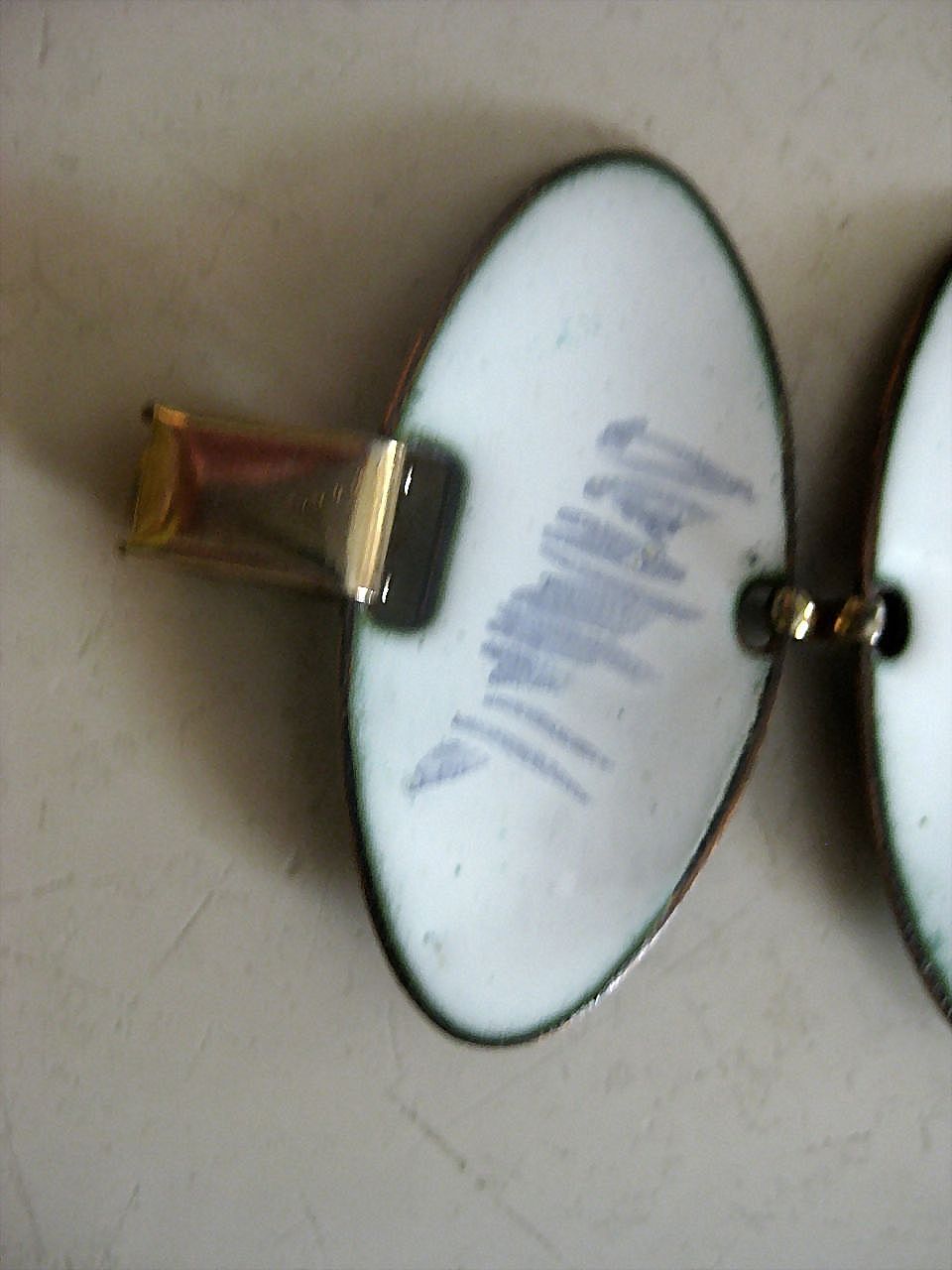 Vintage Modernist Kay Denning Signed Enamel Copper Bracelet Gorgeous Greens Vintage Modernist Kay Denning Signed Enamel Copper Bracelet Gorgeous Greens