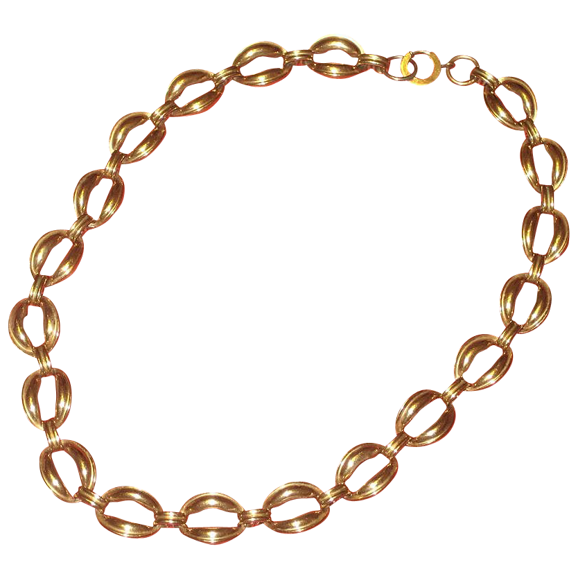 Vintage signed 1/20 12k Gold Filled Large Link Gold Tone Necklace Vintage signed 1/20 12k Gold Filled Large Link Gold Tone Necklace