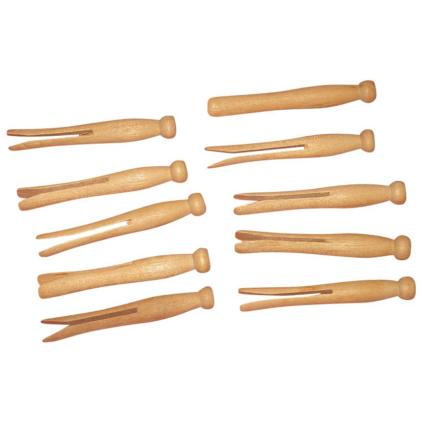 Vintage Child's Toy Play Wooden Clothespin Lot Circa 1940's Vintage Child's Toy Play Wooden Clothespin Lot Circa 1940's