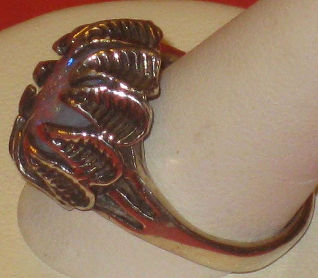Stunning Large Vintage Opal & Sterling Silver Ring size 8 Stunning Large Vintage Opal & Sterling Silver Ring size 8
