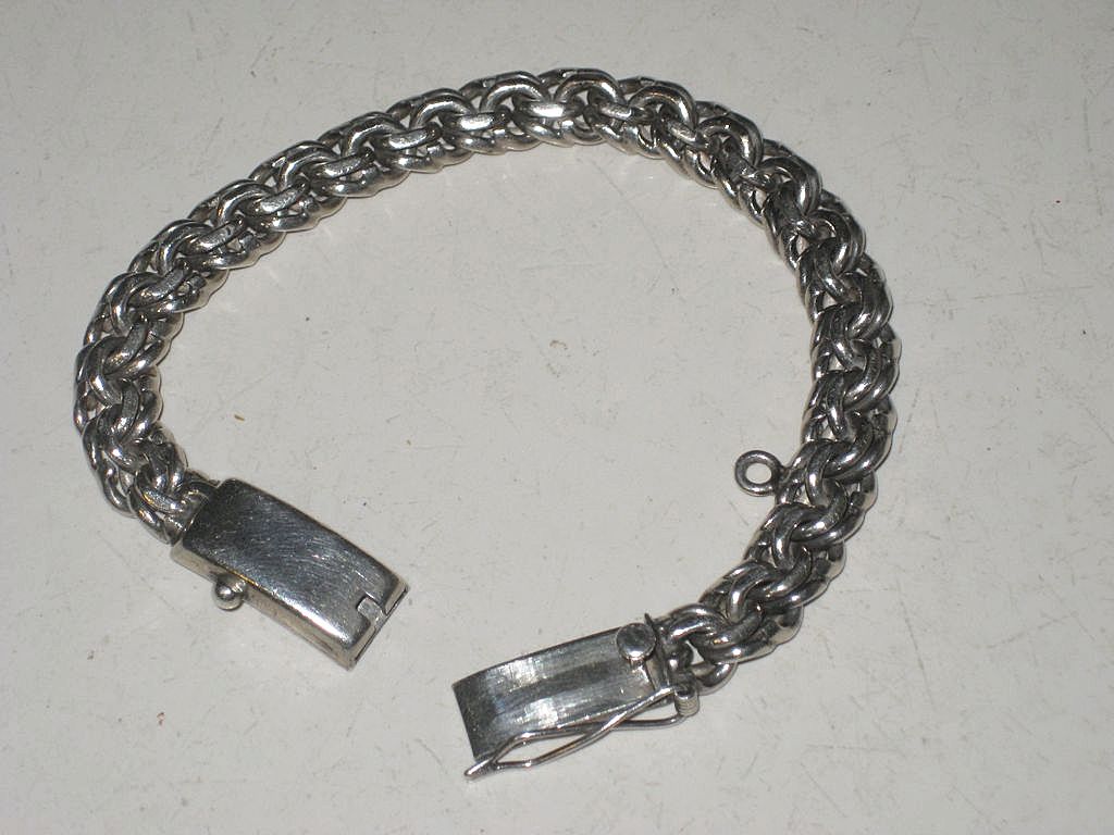 Vintage Heavy Link Taxco Sterling Silver Bracelet 7 1/4" Eagle Mark Vintage Heavy Link Taxco Sterling Silver Bracelet 7 1/4" Eagle Mark