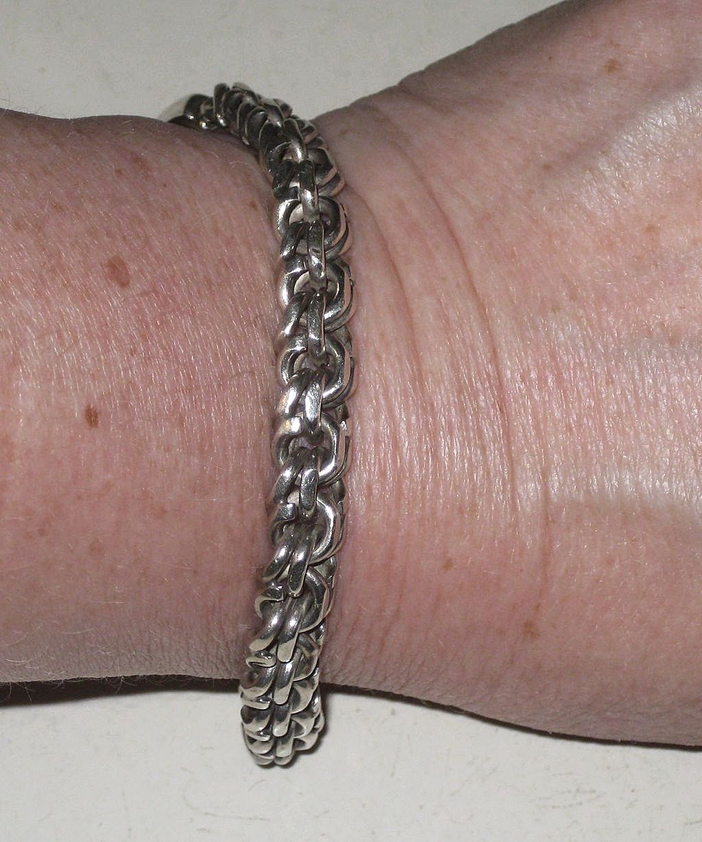 Vintage Heavy Link Taxco Sterling Silver Bracelet 7 1/4" Eagle Mark Vintage Heavy Link Taxco Sterling Silver Bracelet 7 1/4" Eagle Mark