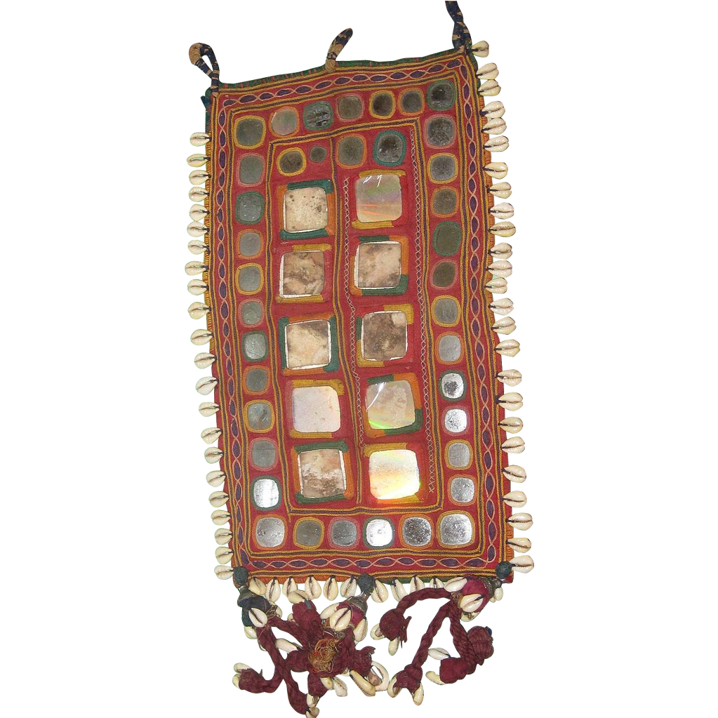 Vintage Camel / Horse Decoration Hand Stitched Mirrored Inserts & Shells Afghanistan Vintage Camel / Horse Decoration Hand Stitched Mirrored Inserts & Shells Afghanistan