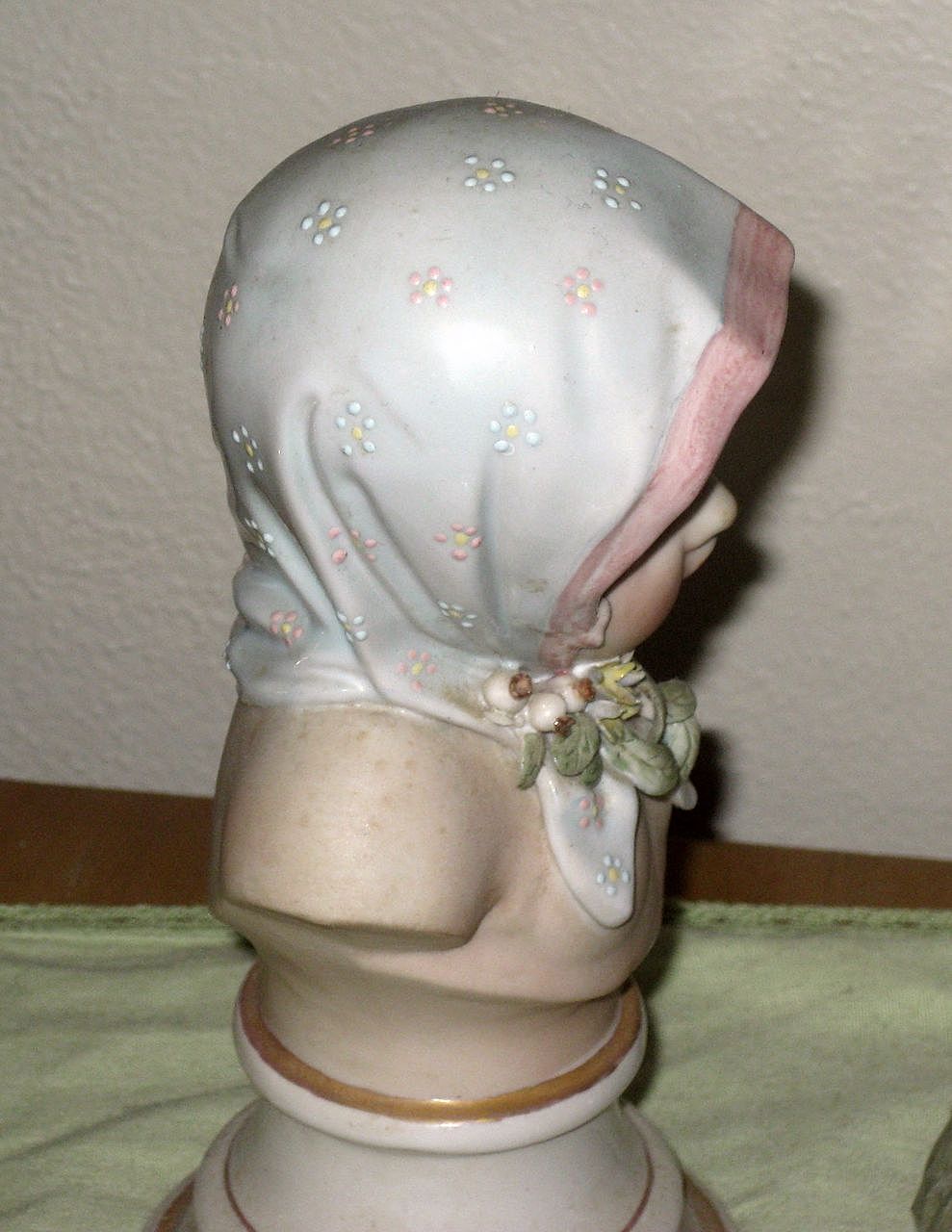 Vintage Porcelain Bust of Young Girl Hand Painted Enamels Vintage Porcelain Bust of Young Girl Hand Painted Enamels