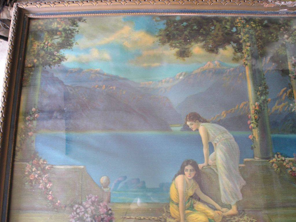Grecian Patio Vivitone Print Grecian Patio Vivitone Print