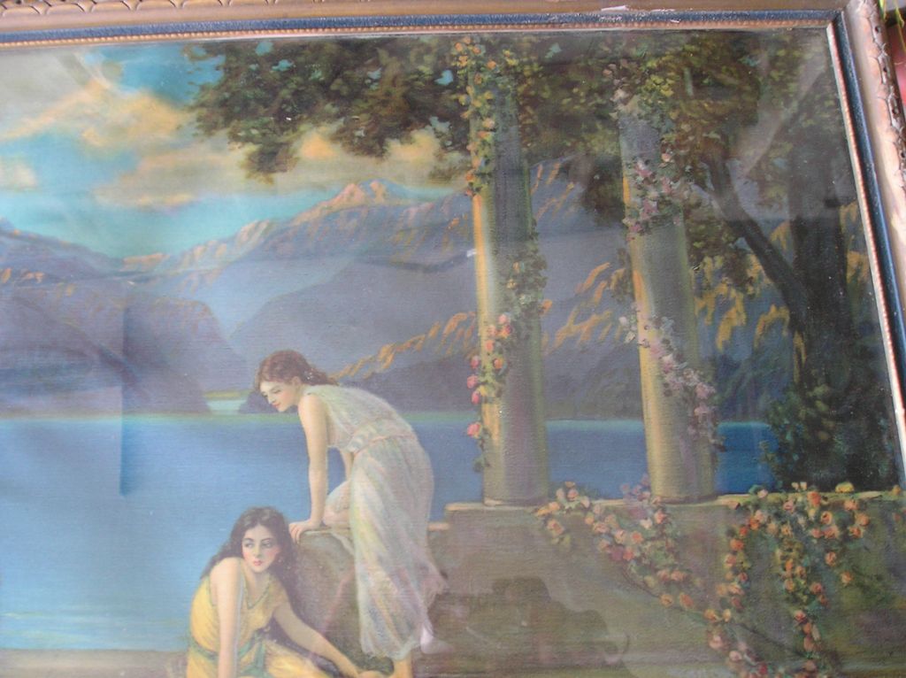 Grecian Patio Vivitone Print Grecian Patio Vivitone Print
