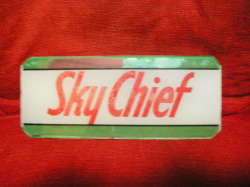Gasoline Pump Glass Insert-"Sky Chief" Gasoline Pump Glass Insert-"Sky Chief"