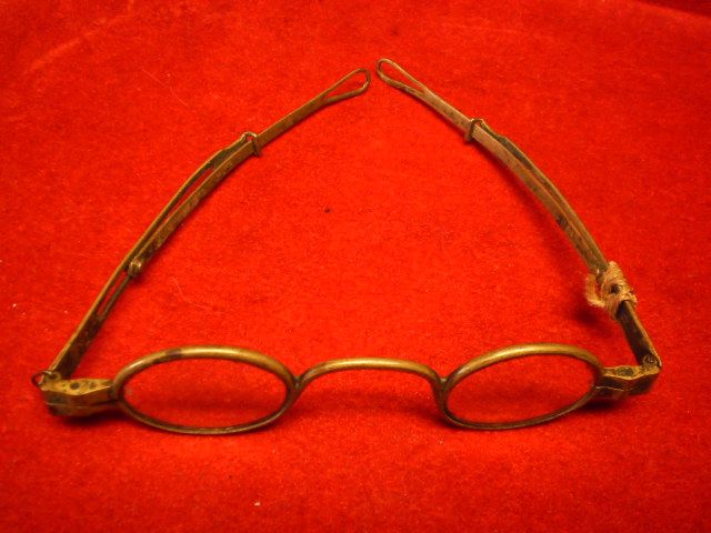 Early Civil War Brass Framed Eyeglasses Early Civil War Brass Framed Eyeglasses